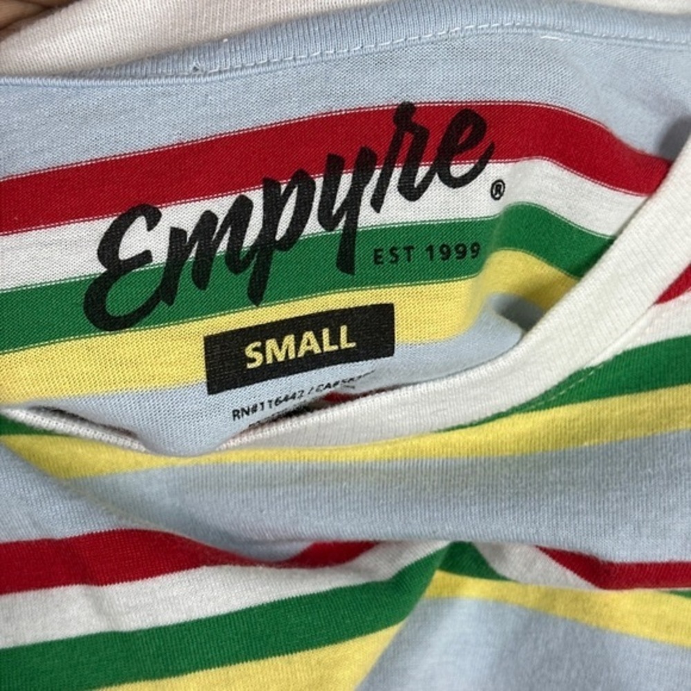 Empyre Shirt Mens Small Multicolor Striped Long Sleeve Retro Pullover Casual - Picture 6 of 7